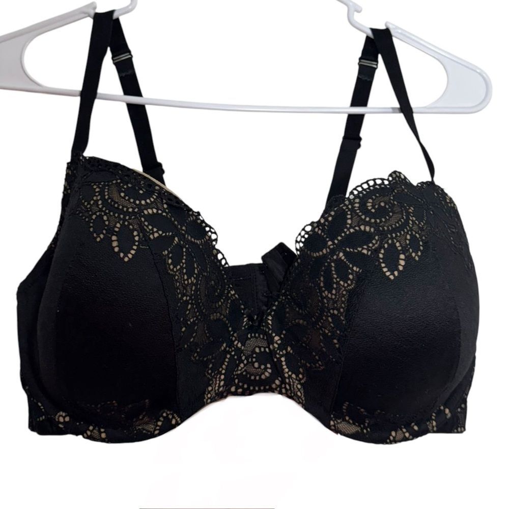 Cacique Lane Bryant Black Lace 40DD Bra